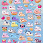 11082 Tiny Puffy Cat Dog Rabbit Stickers-12