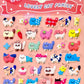 11082 Tiny Puffy Cat Dog Rabbit Stickers-12