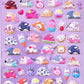 11082 Tiny Puffy Cat Dog Rabbit Stickers-12