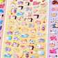 11082 Tiny Puffy Cat Dog Rabbit Stickers-12