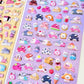 11082 Tiny Puffy Cat Dog Rabbit Stickers-12