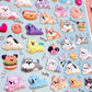 11082 Tiny Puffy Cat Dog Rabbit Stickers-12