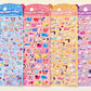 11082 Tiny Puffy Cat Dog Rabbit Stickers-12