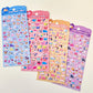 11082 Tiny Puffy Cat Dog Rabbit Stickers-12
