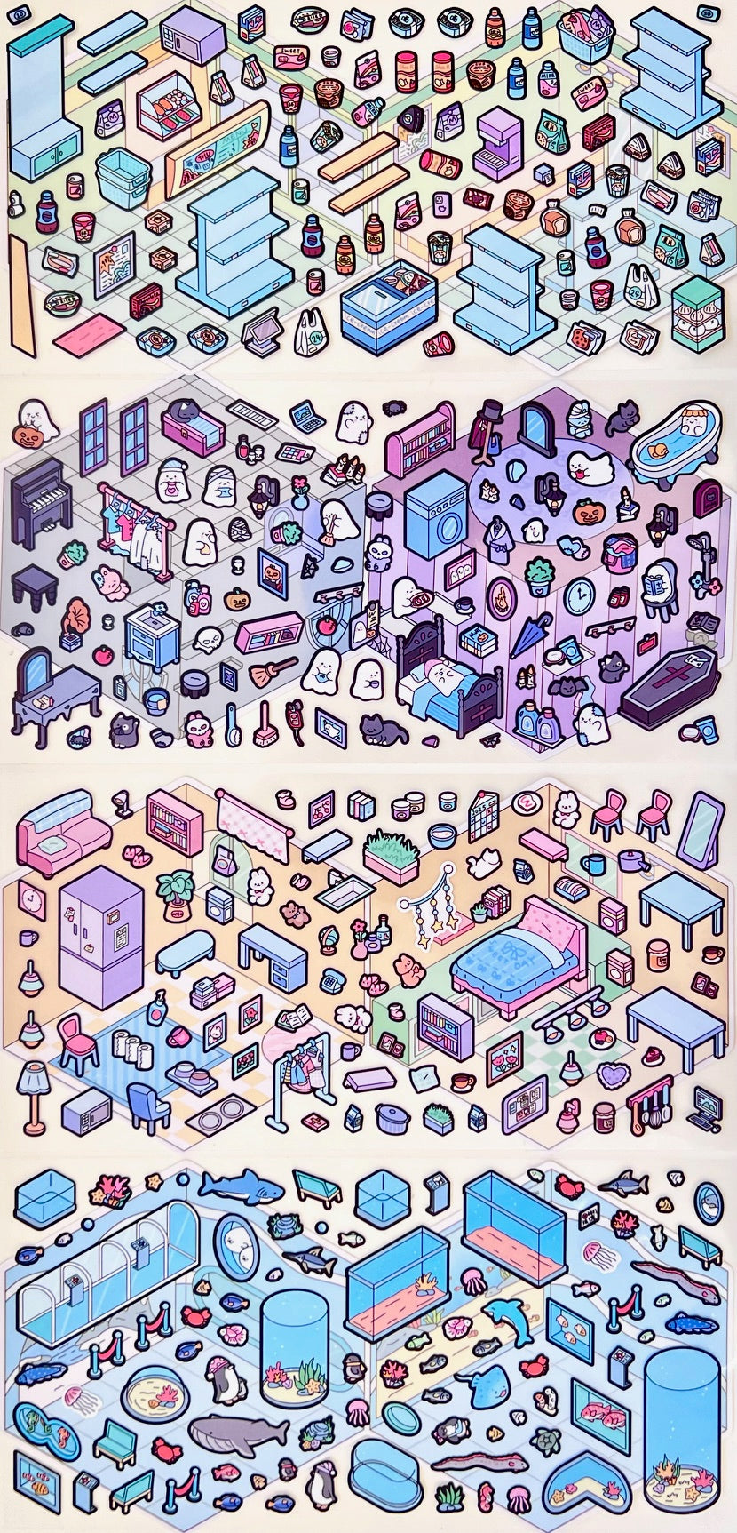 11071 3D Diorama Stickers-12