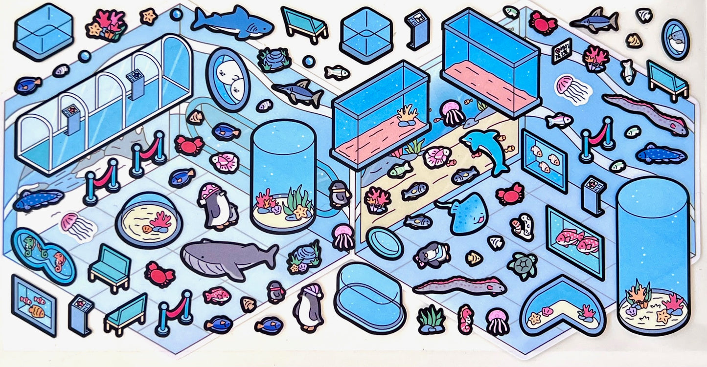 11071 3D Diorama Stickers-12