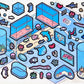 11071 3D Diorama Stickers-12