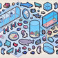 11071 3D Diorama Stickers-12