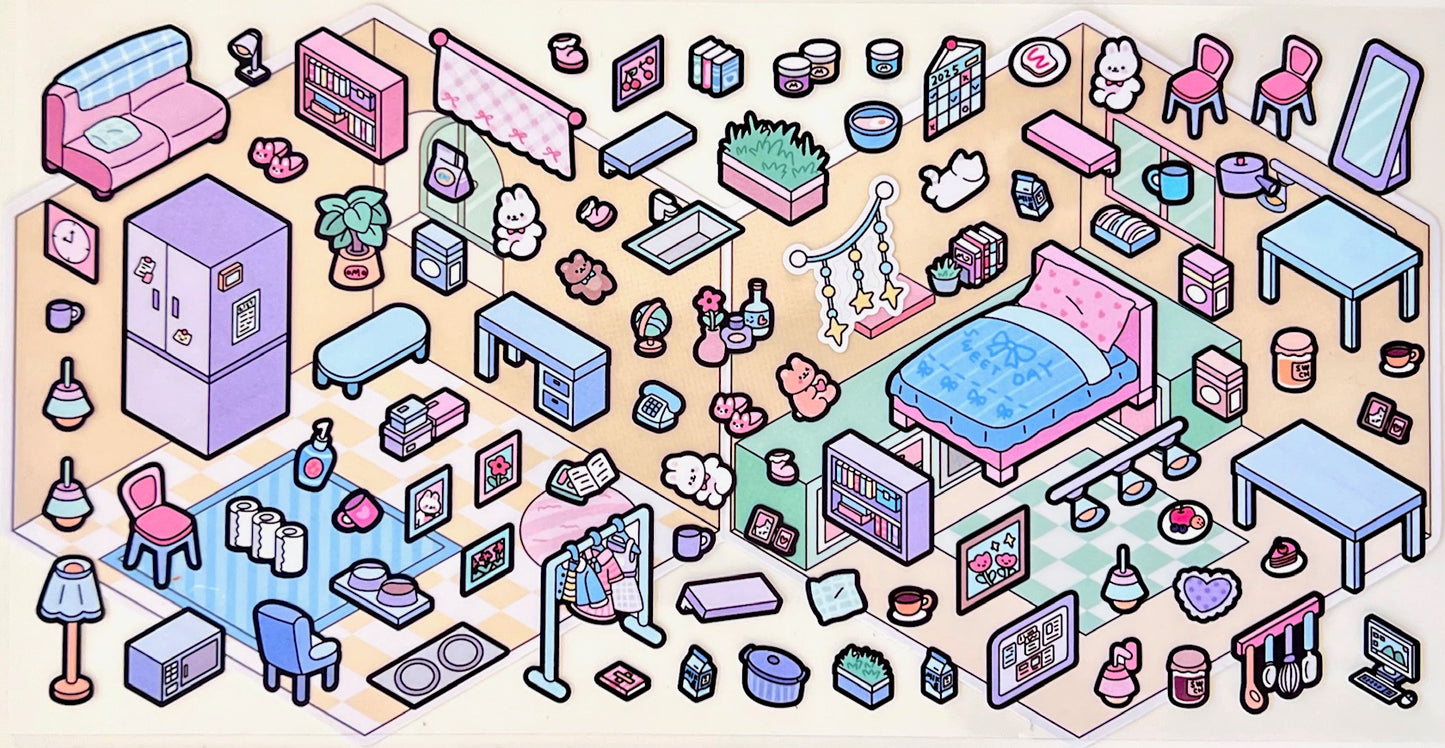 11071 3D Diorama Stickers-12