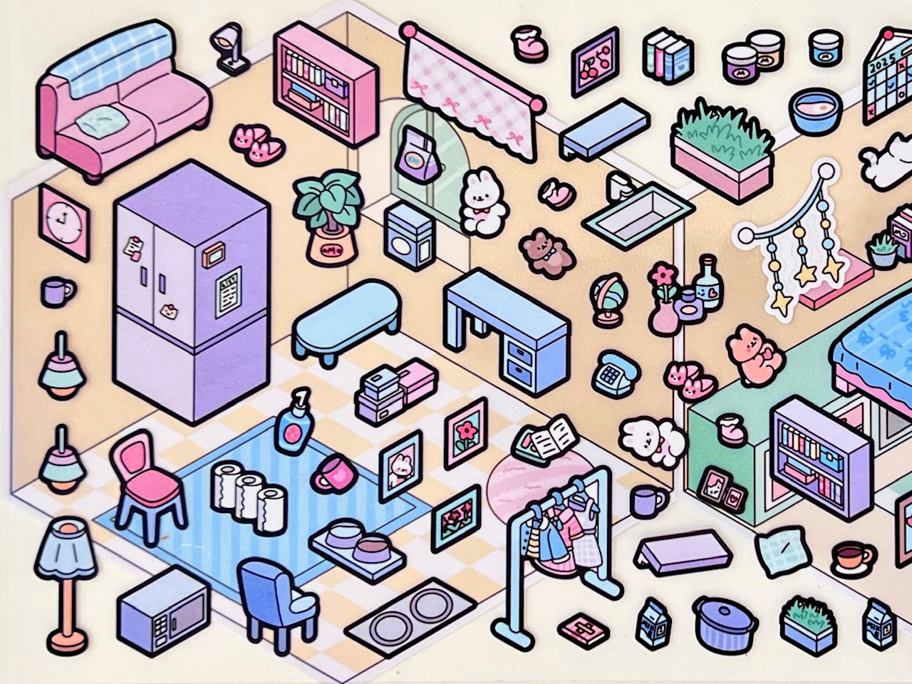 11071 3D Diorama Stickers-12