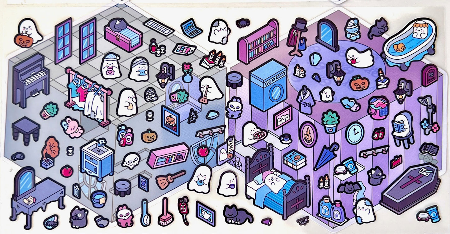11071 3D Diorama Stickers-12