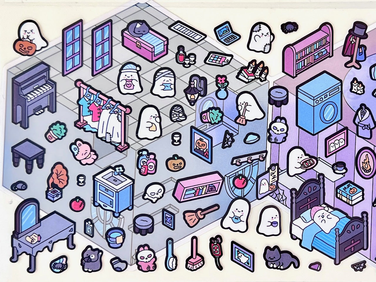 11071 3D Diorama Stickers-12