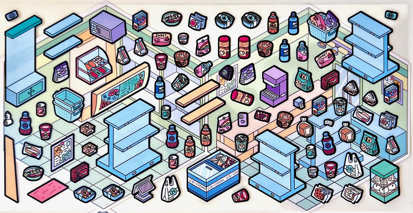 11071 3D Diorama Stickers-12