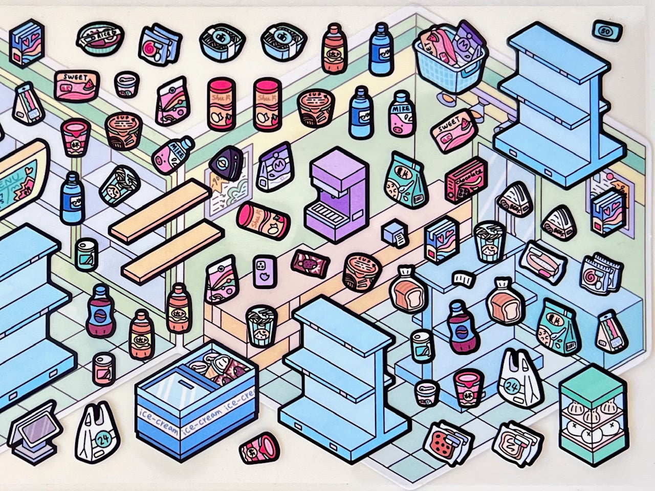 11071 3D Diorama Stickers-12