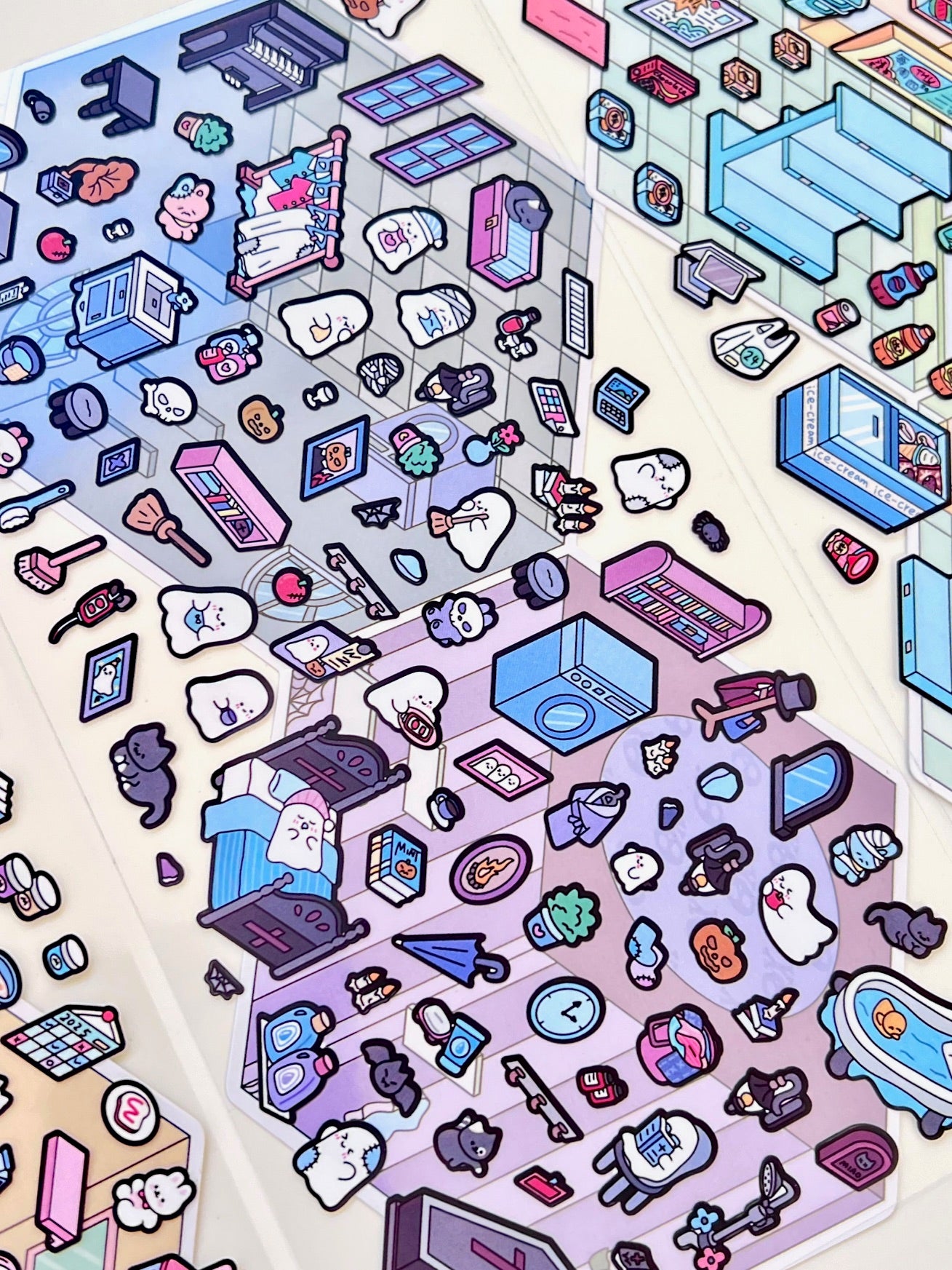 11071 3D Diorama Stickers-12