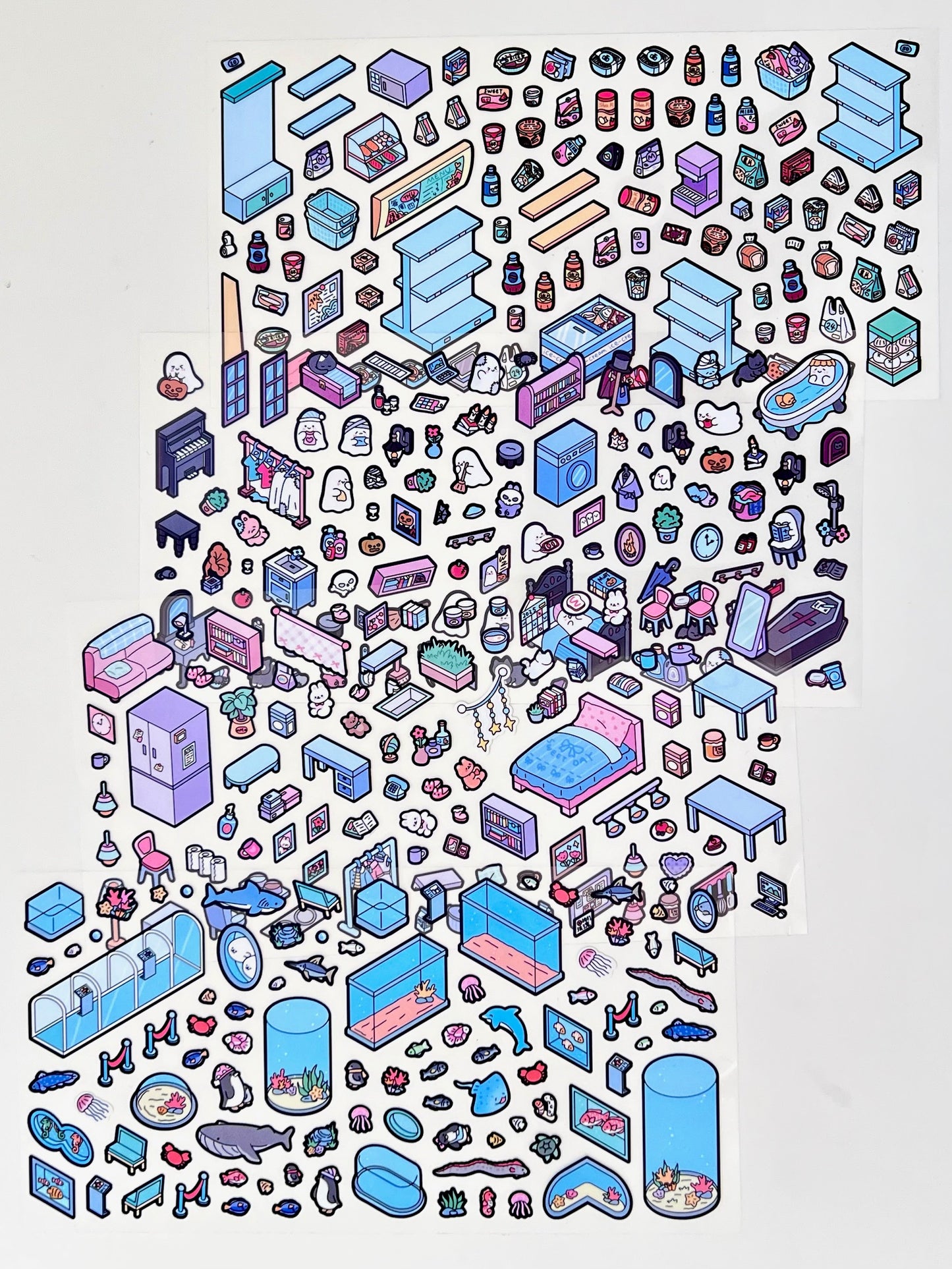 11071 3D Diorama Stickers-12