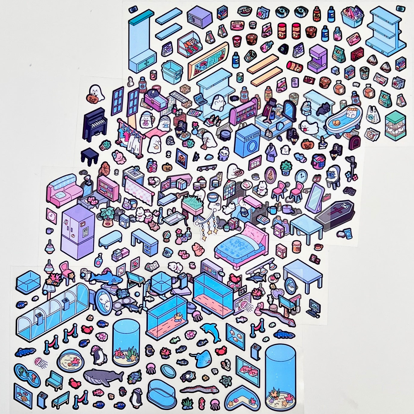 11071 3D Diorama Stickers-12