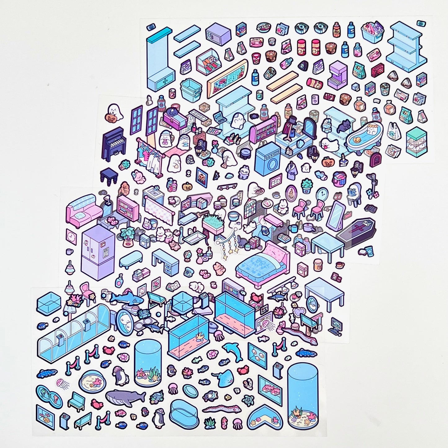 11071 3D Diorama Stickers-12