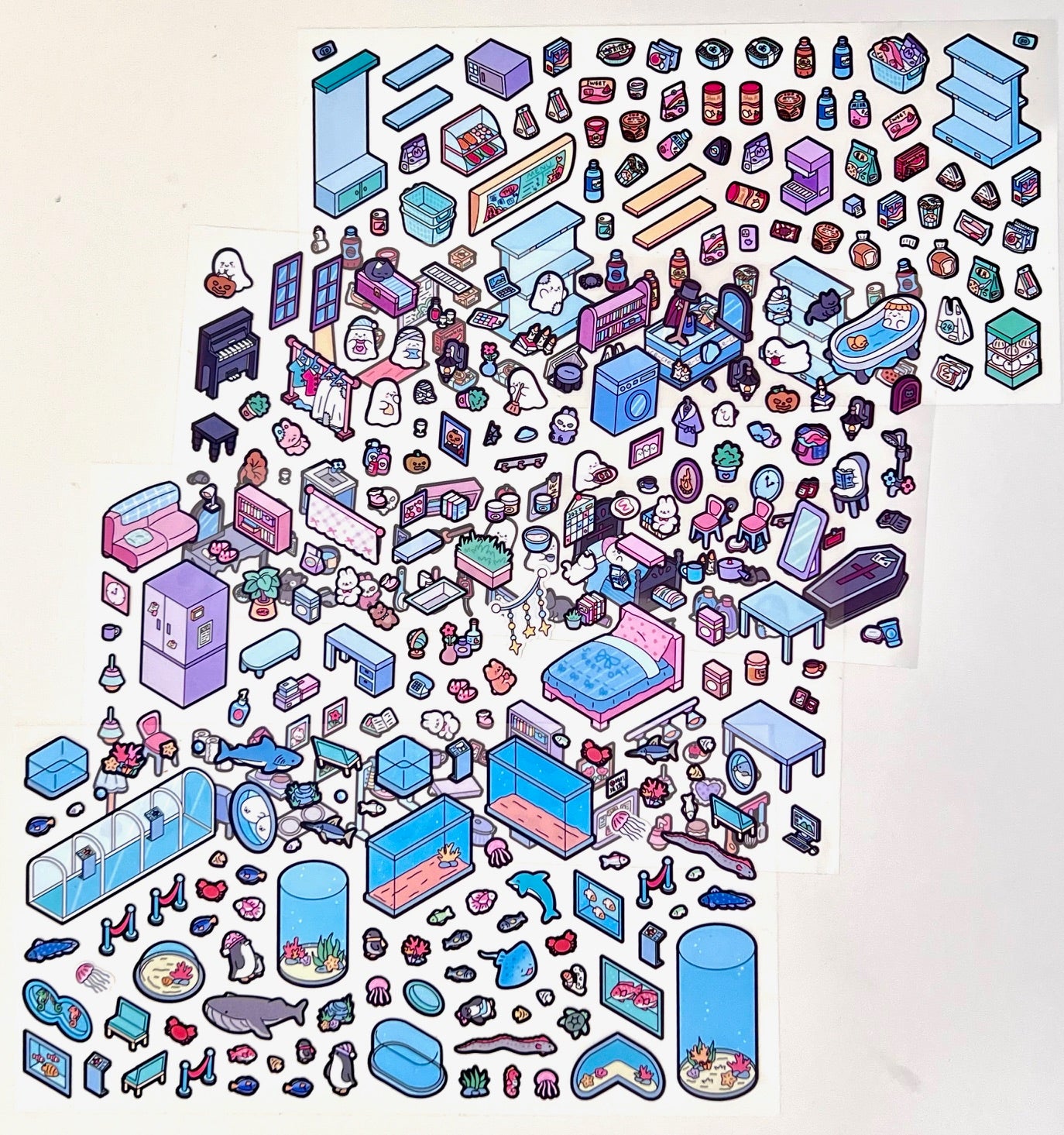 11071 3D Diorama Stickers-12