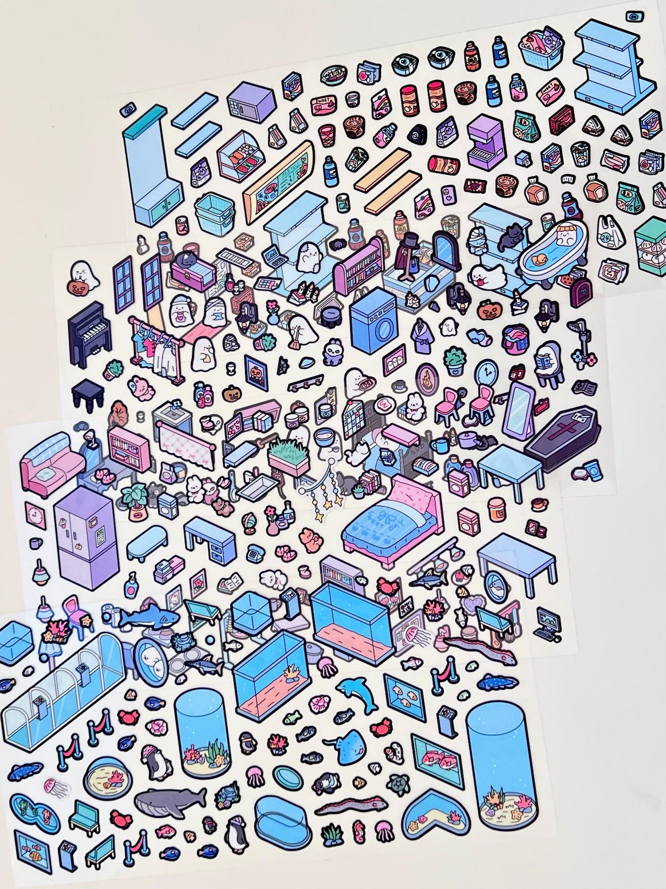 11071 3D Diorama Stickers-12