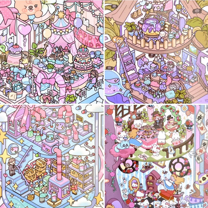 11074 3D Diorama Party Stickers-12