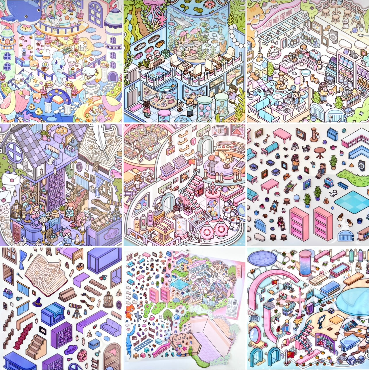 11075 3D Diorama Fantasy Stickers-12