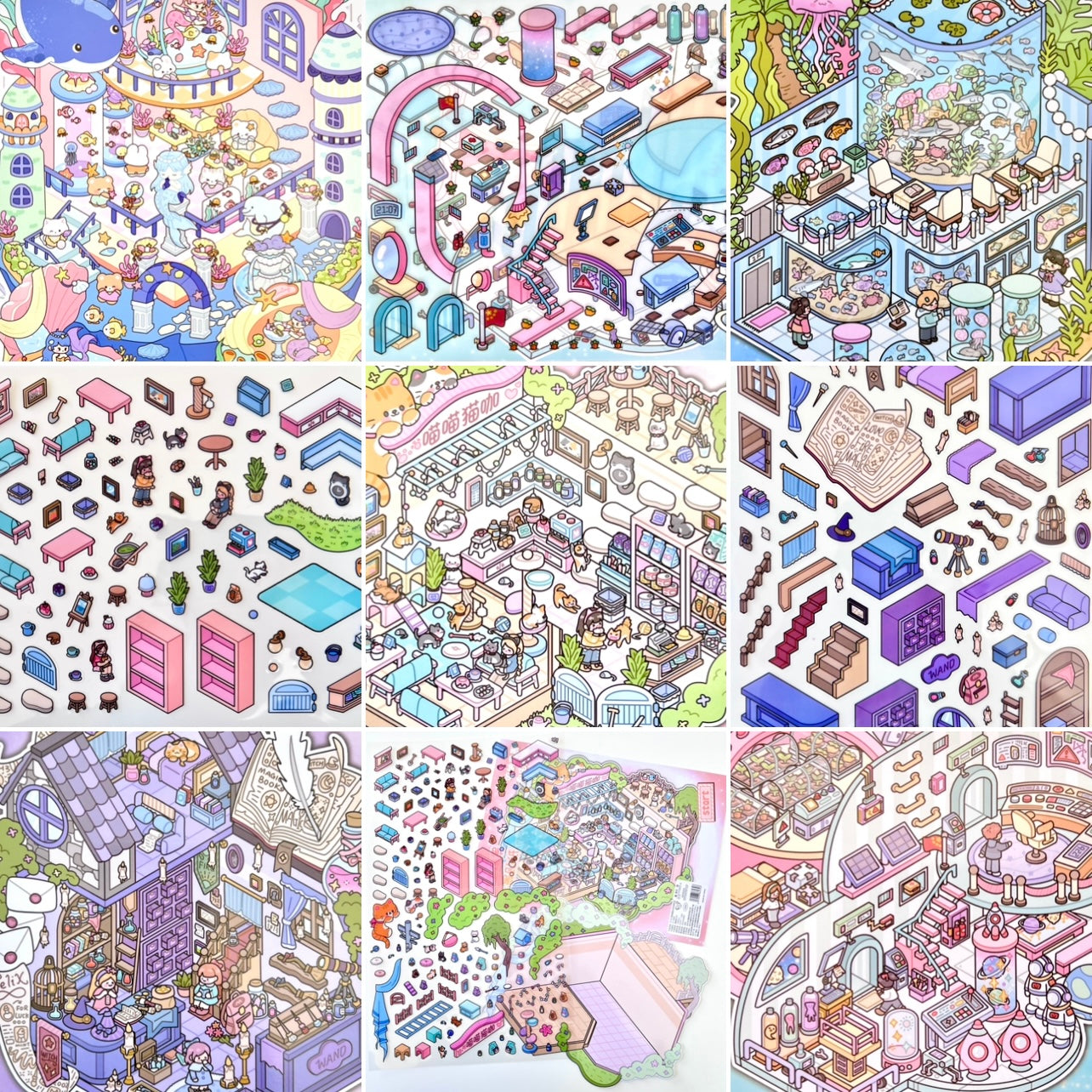 11075 3D Diorama Fantasy Stickers-12