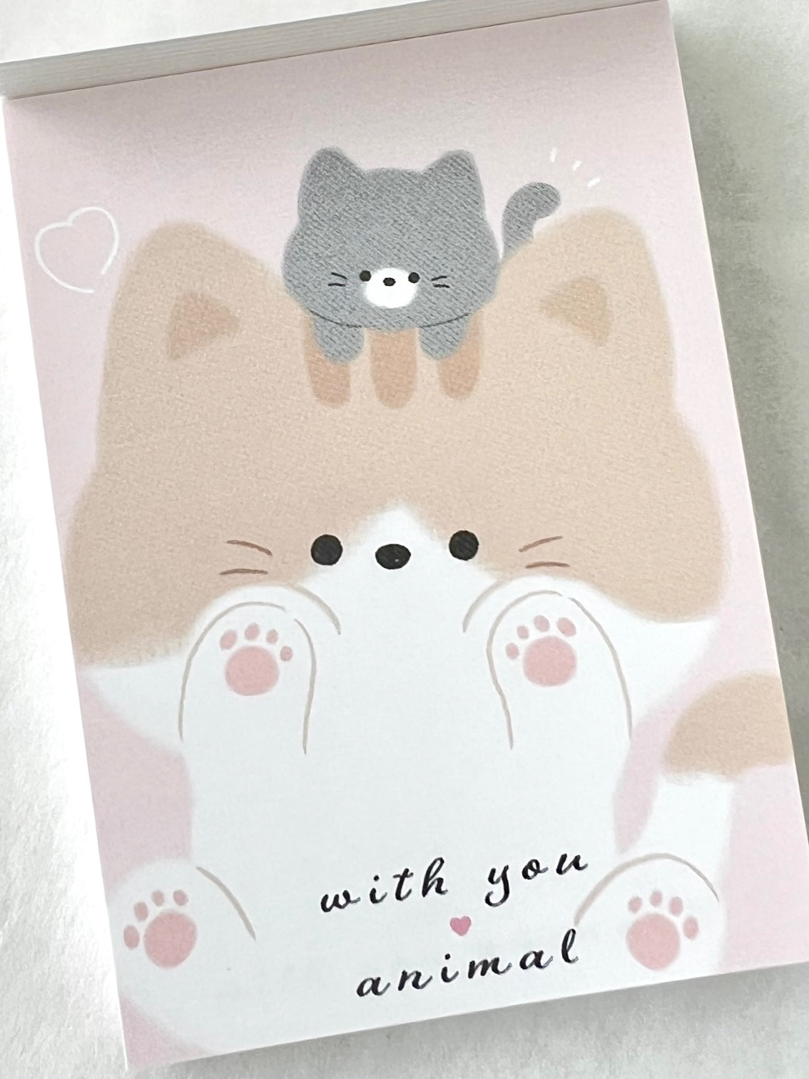 210859 Kamio Cat and Kitten Neko with you Mini Notepad-10