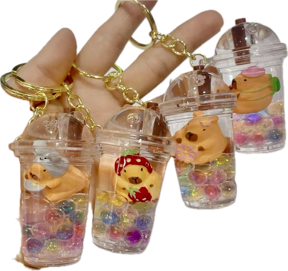 12180 CAPYBARA BOBA FLOATY KEY CHARM-12