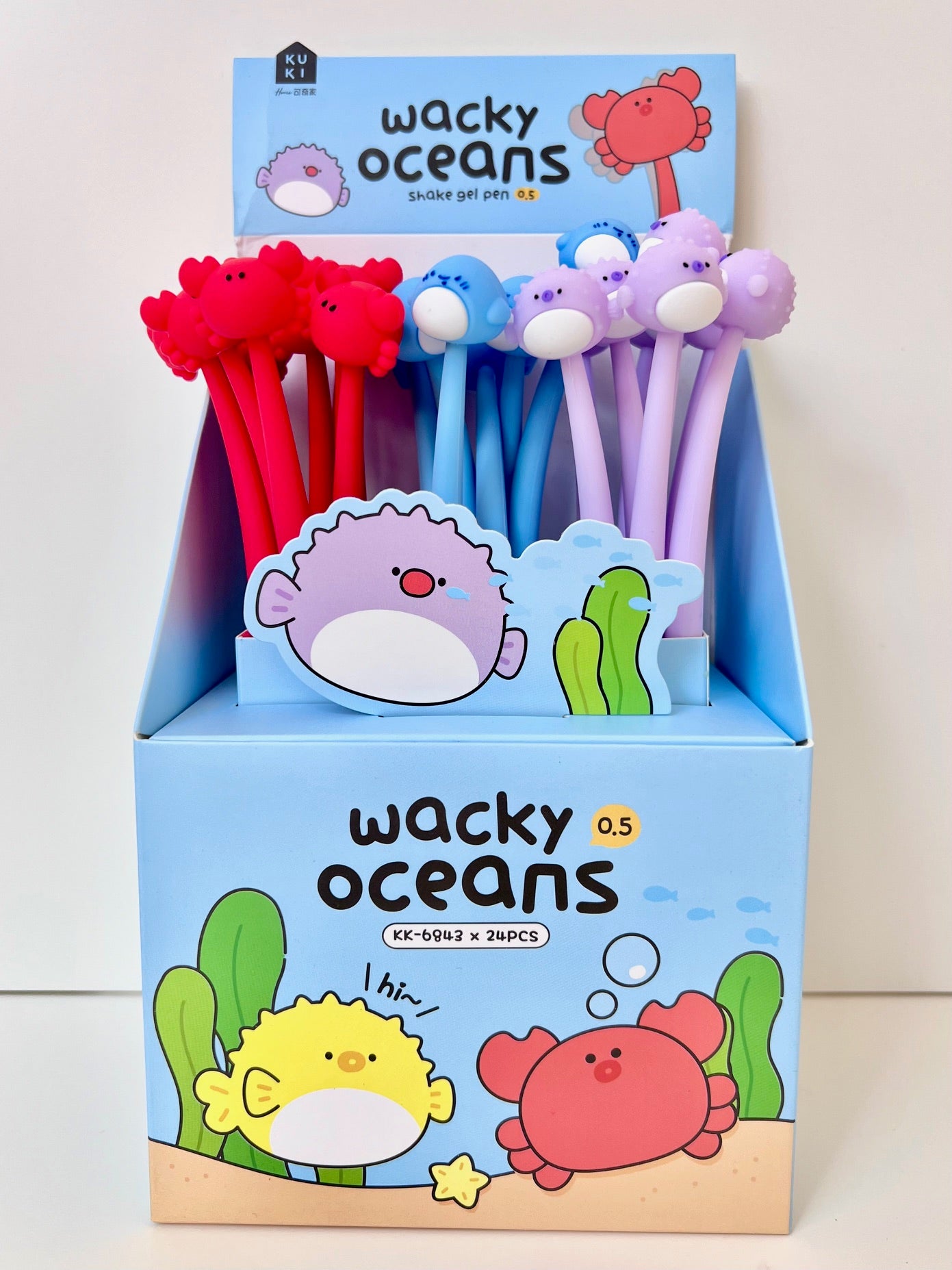 22611 OCEAN ANIMALS WIGGLE GEL PEN-24