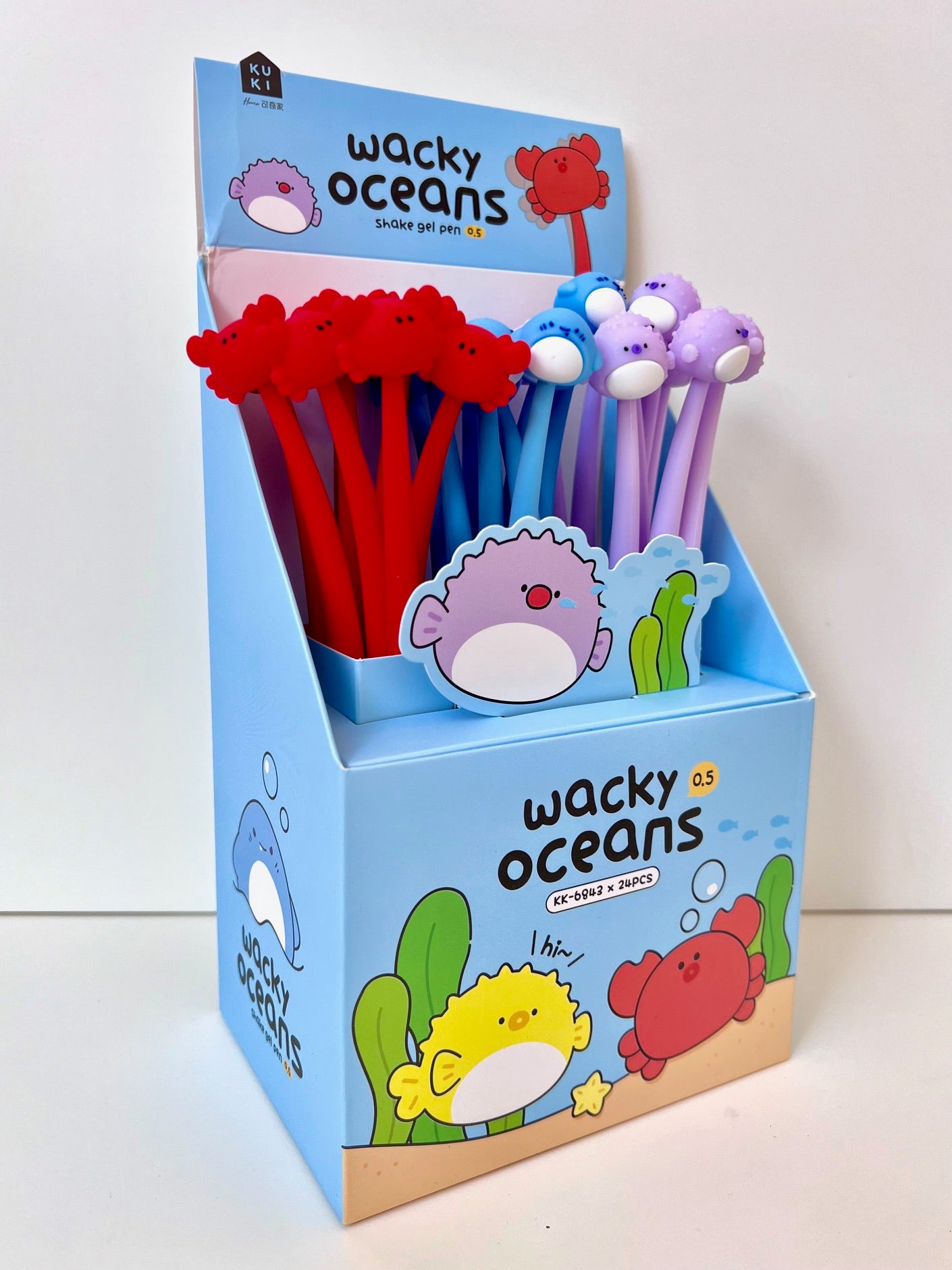 22611 OCEAN ANIMALS WIGGLE GEL PEN-24