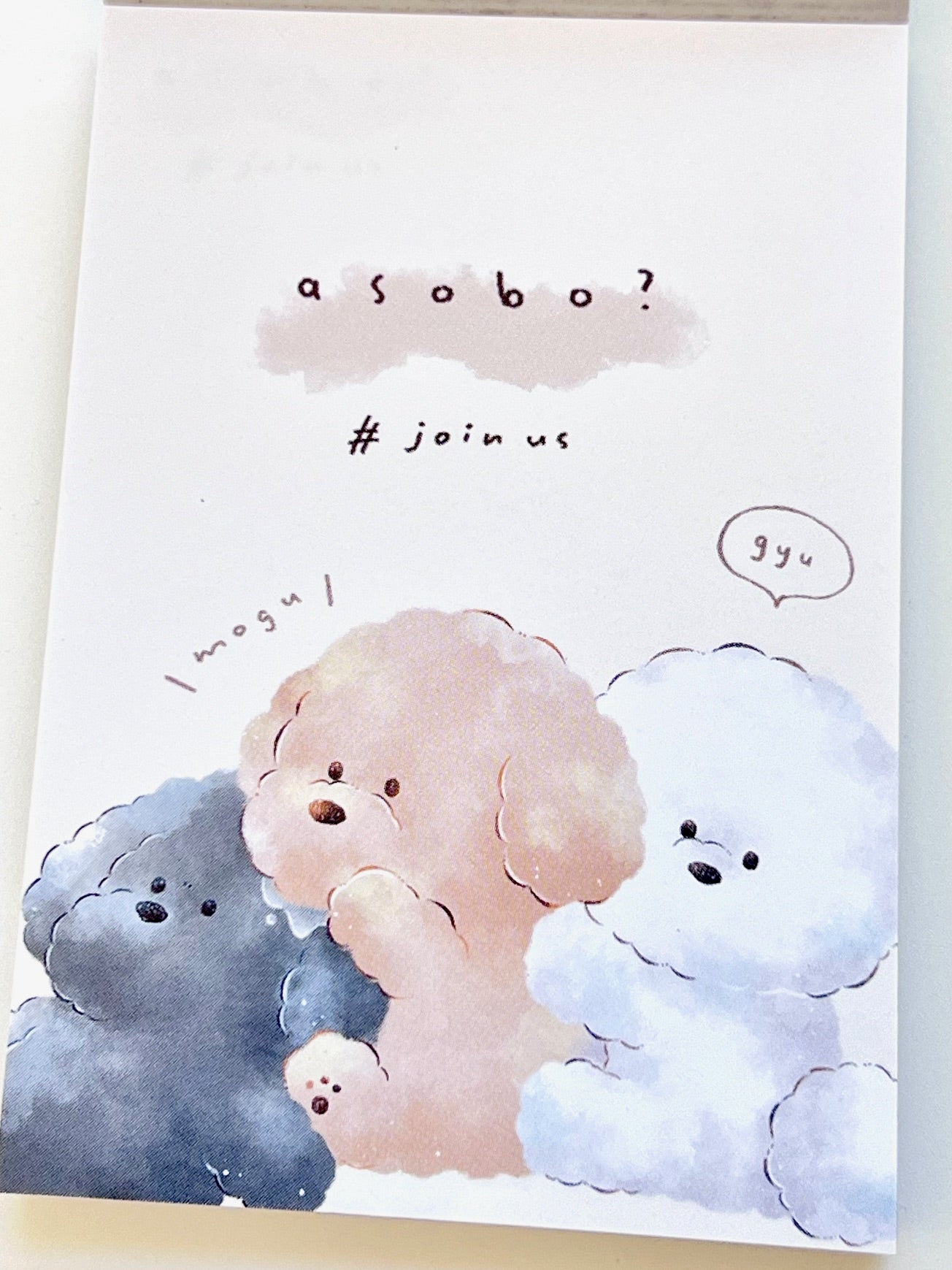 217419 Poodle Puppy Hug Mini Notepad-10