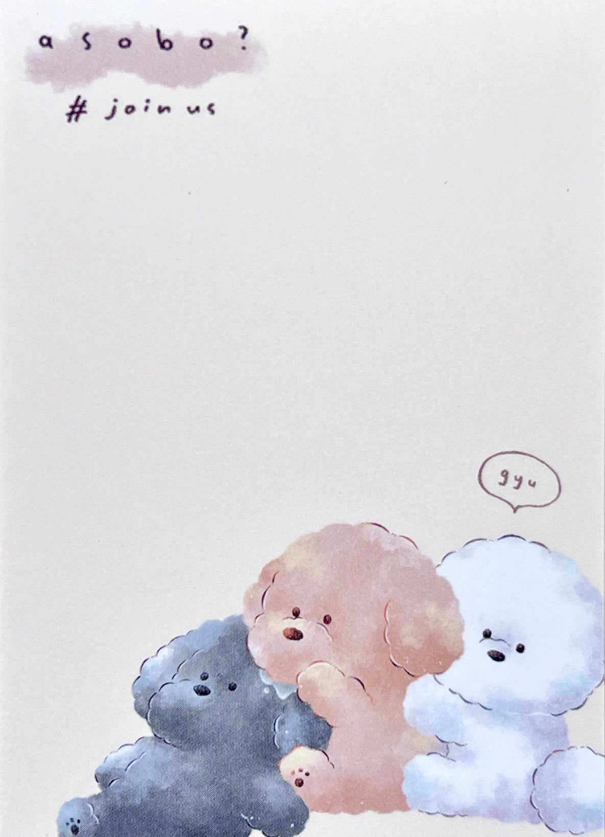 217419 Poodle Puppy Hug Mini Notepad-10