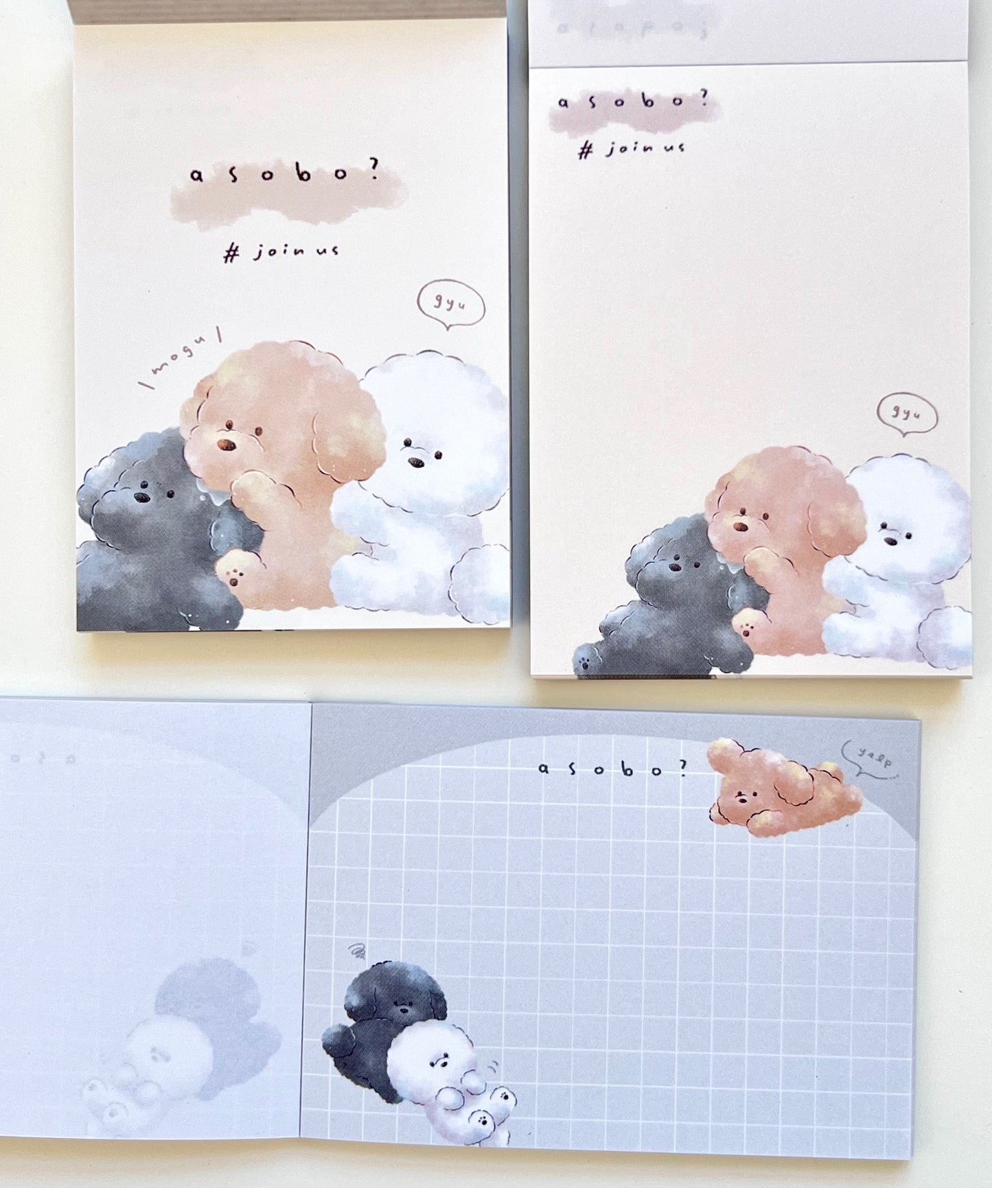 217419 Poodle Puppy Hug Mini Notepad-10