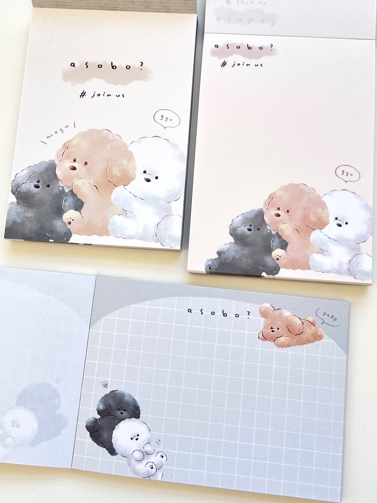 217419 Poodle Puppy Hug Mini Notepad-10