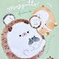 80080 Q-Lia Hedgehog and Hamster Mugyutto Mini Notepad-10