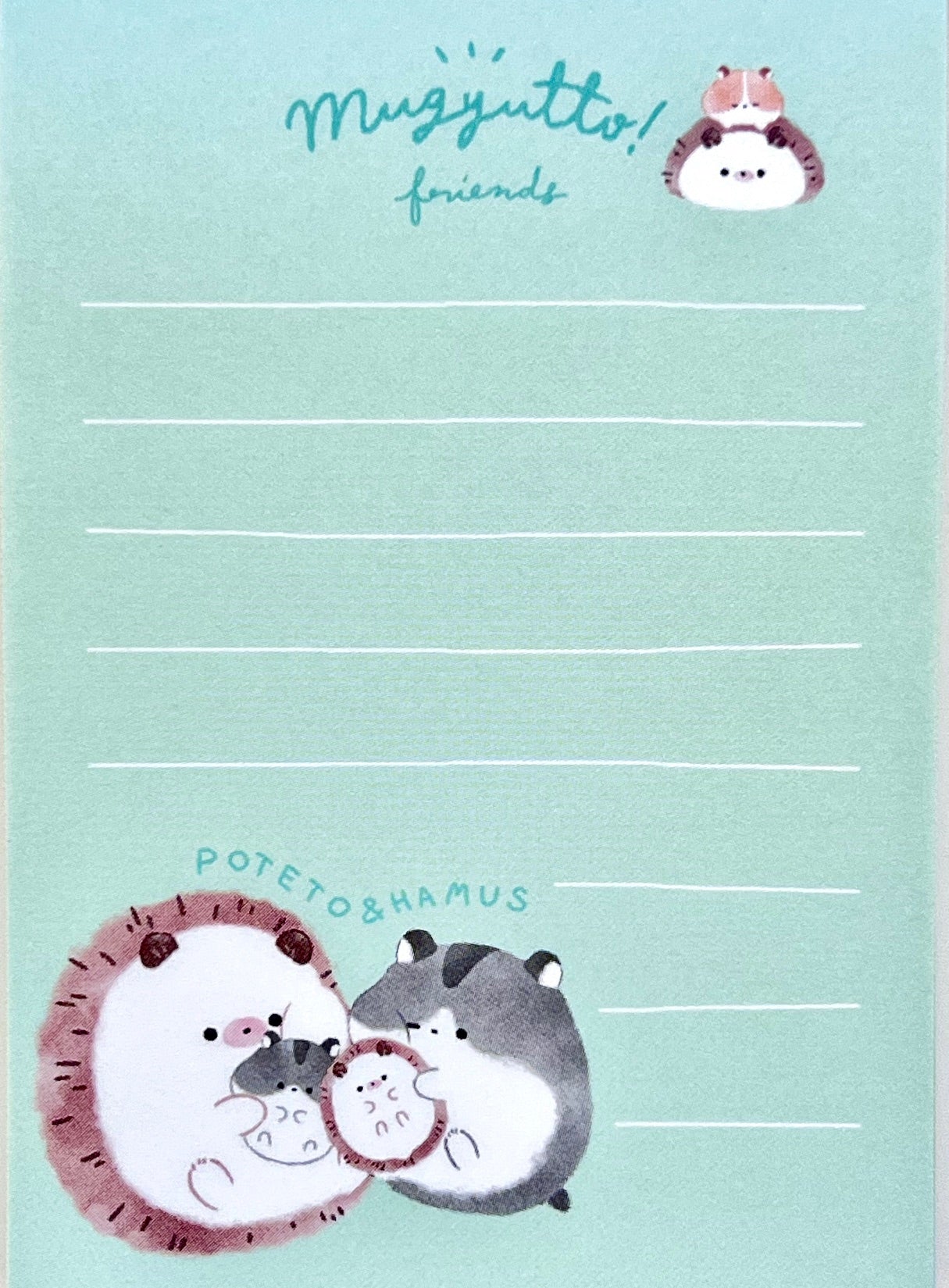 80080 Q-Lia Hedgehog and Hamster Mugyutto Mini Notepad-10