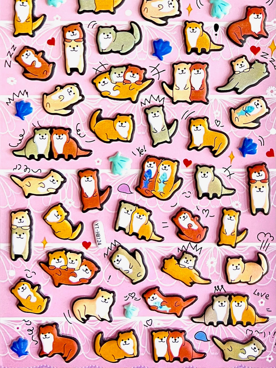 11045 Otter Puffy Stickers-10