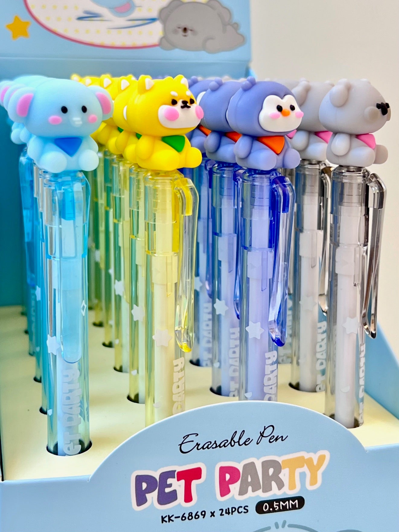 22626 PET PARTY RETRACTABLE GEL PEN-24