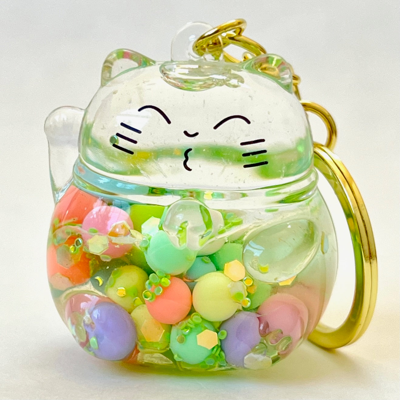 12148 BUBBLE CAT FLOATY KEY CHARM-12 – BCmini