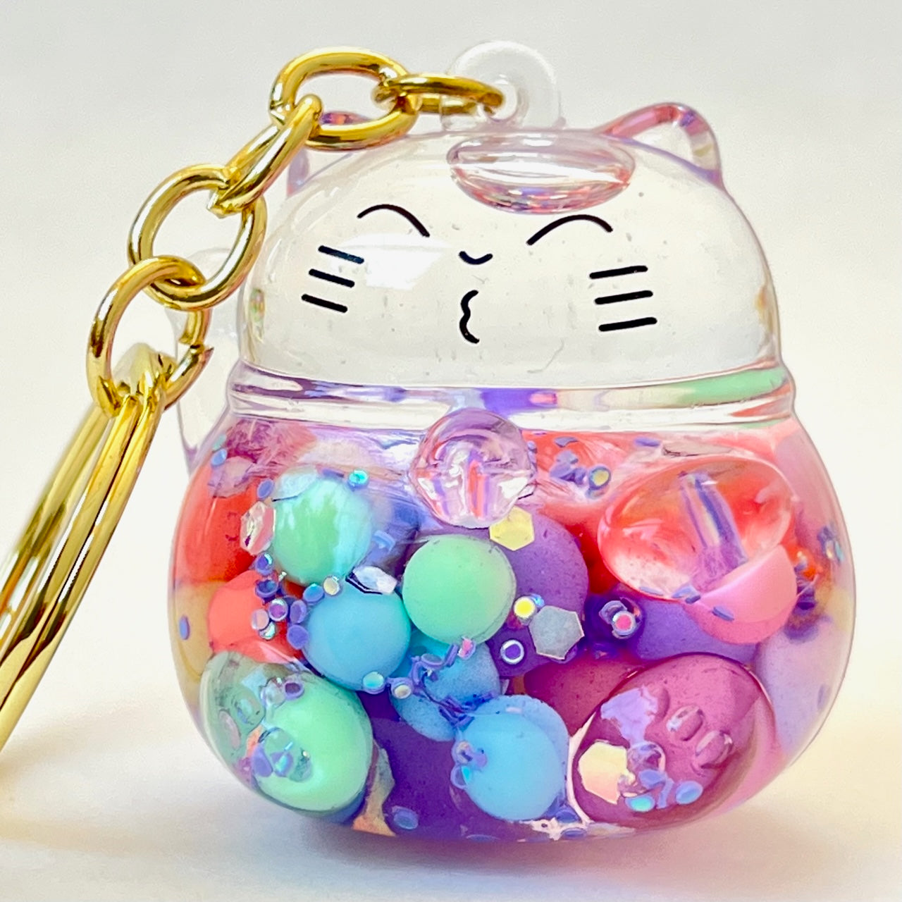 12148 BUBBLE CAT FLOATY KEY CHARM-12 – BCmini