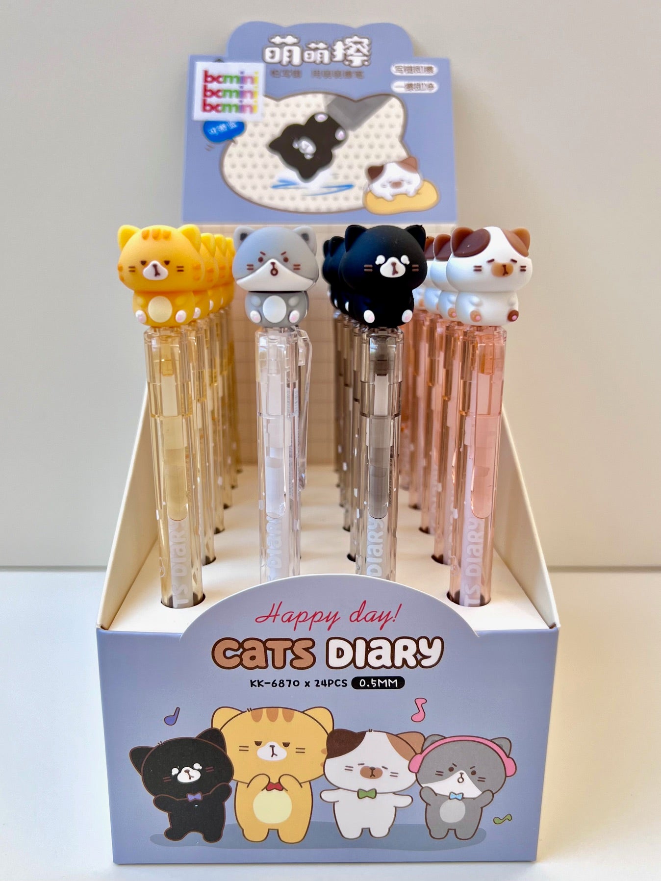 22628 CAT DIARY RETRACTABLE GEL PEN-24