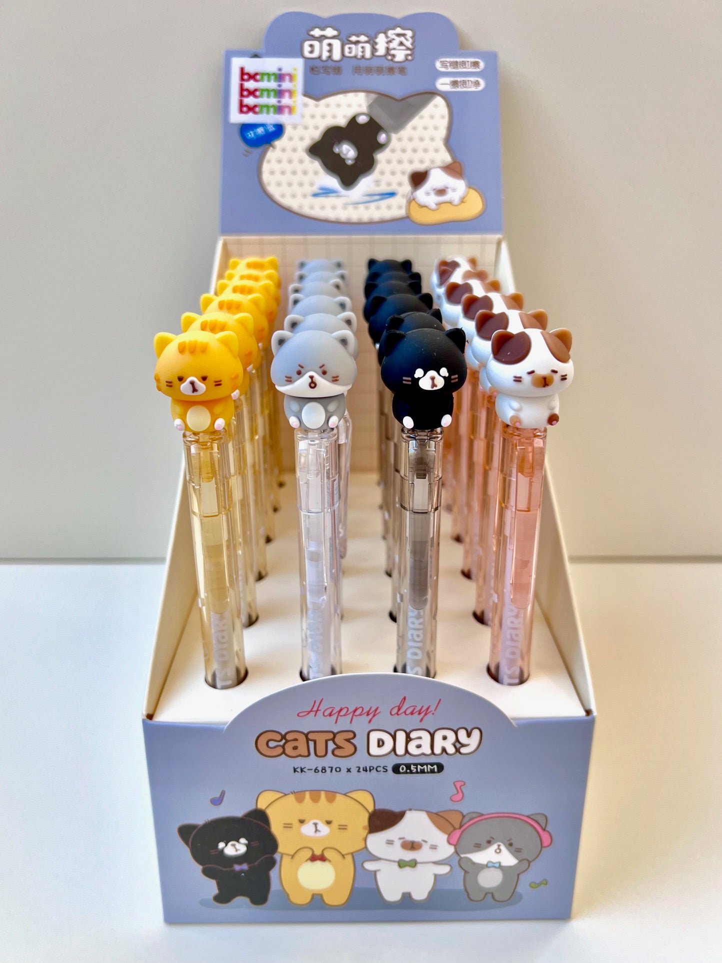 22628 CAT DIARY RETRACTABLE GEL PEN-24