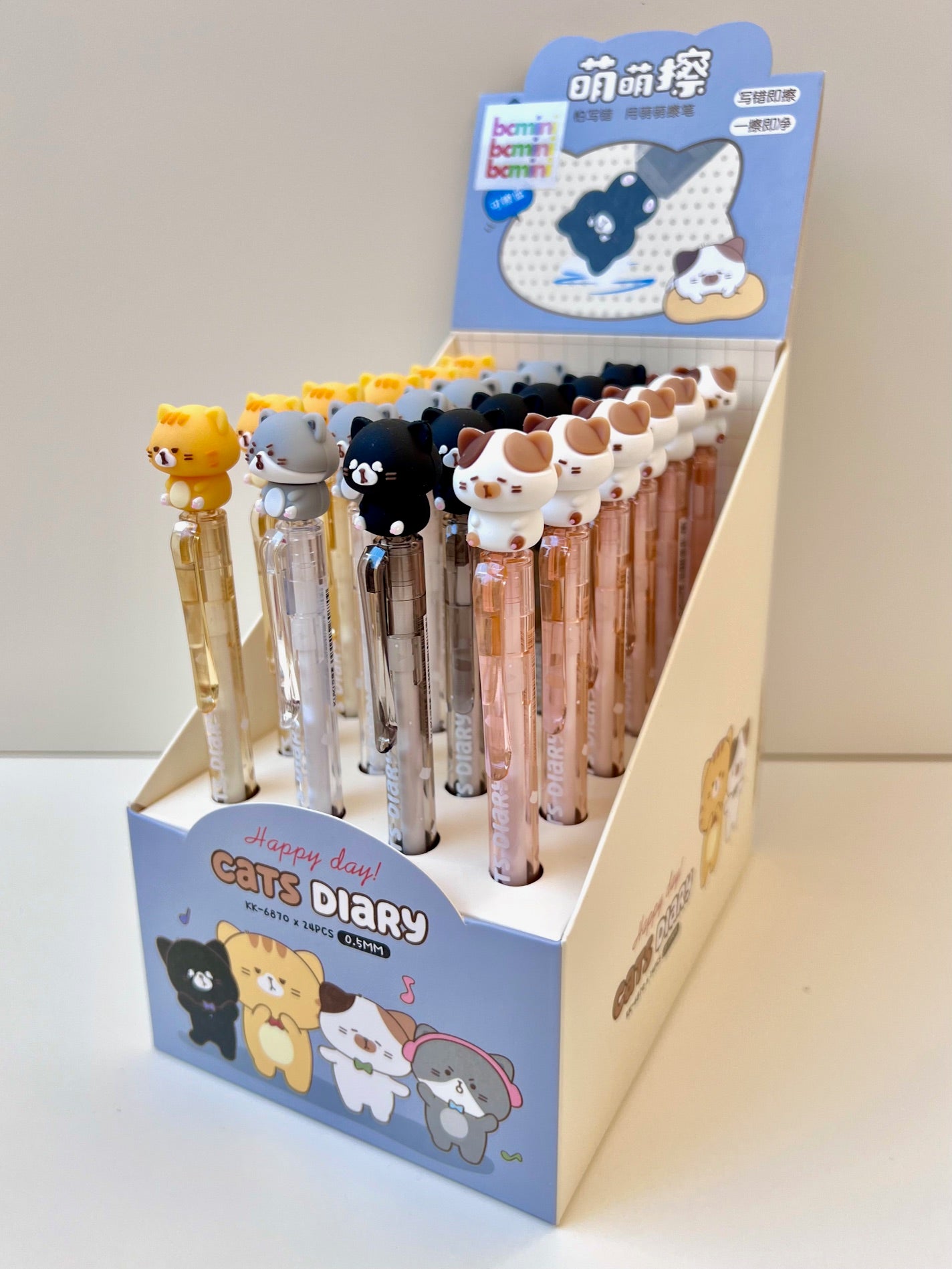 22628 CAT DIARY RETRACTABLE GEL PEN-24