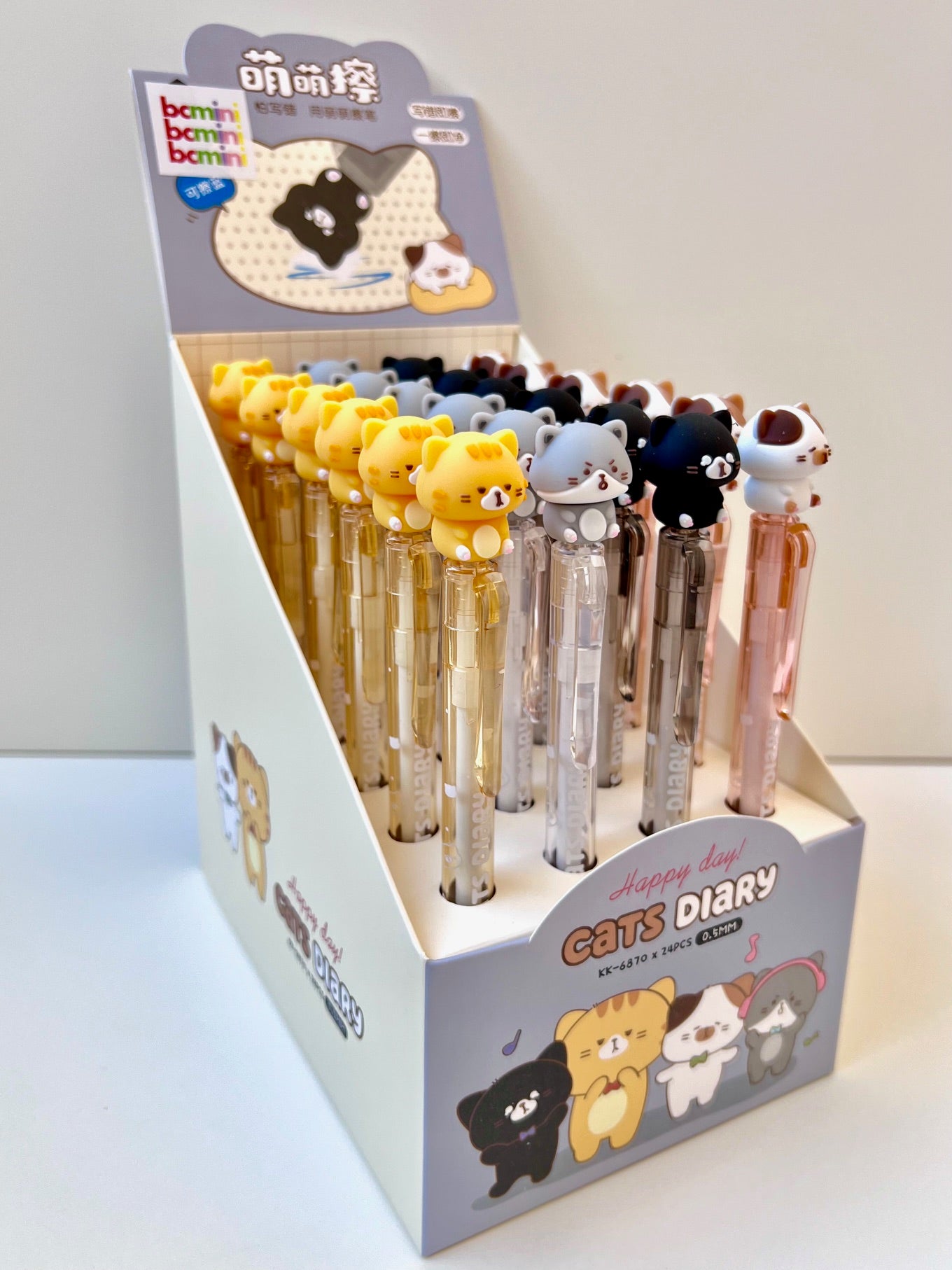 22628 CAT DIARY RETRACTABLE GEL PEN-24