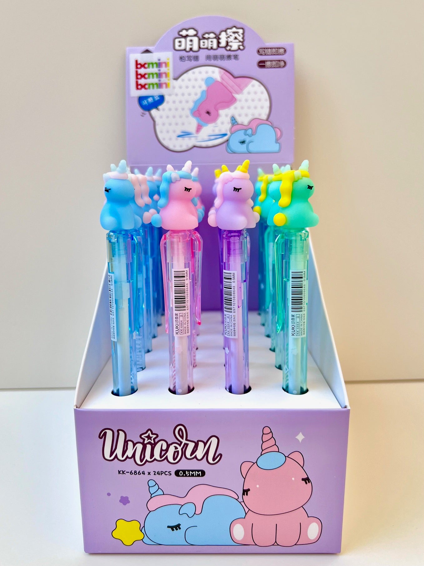 22629 UNICORN RETRACTABLE GEL PEN-24