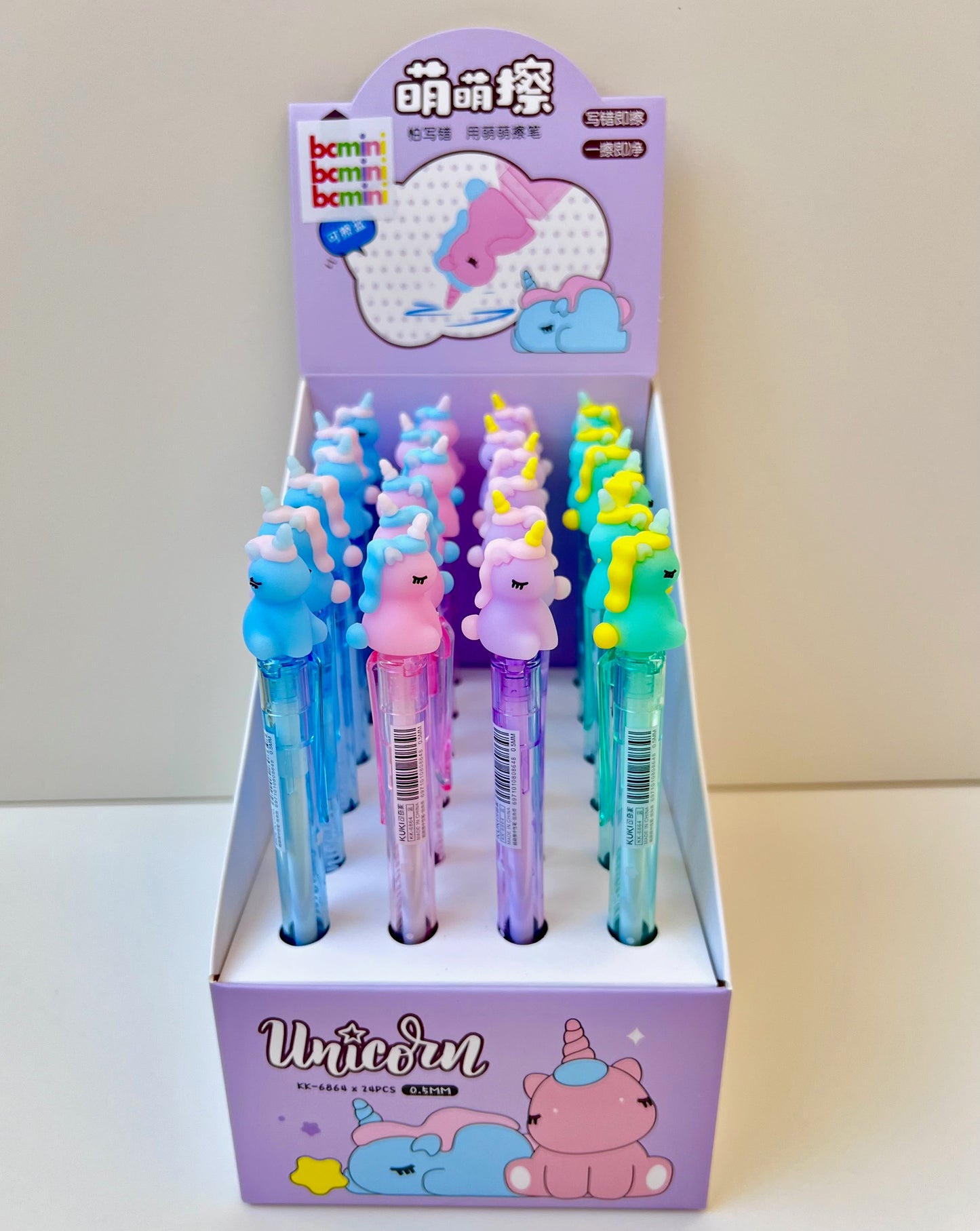 22629 UNICORN RETRACTABLE GEL PEN-24