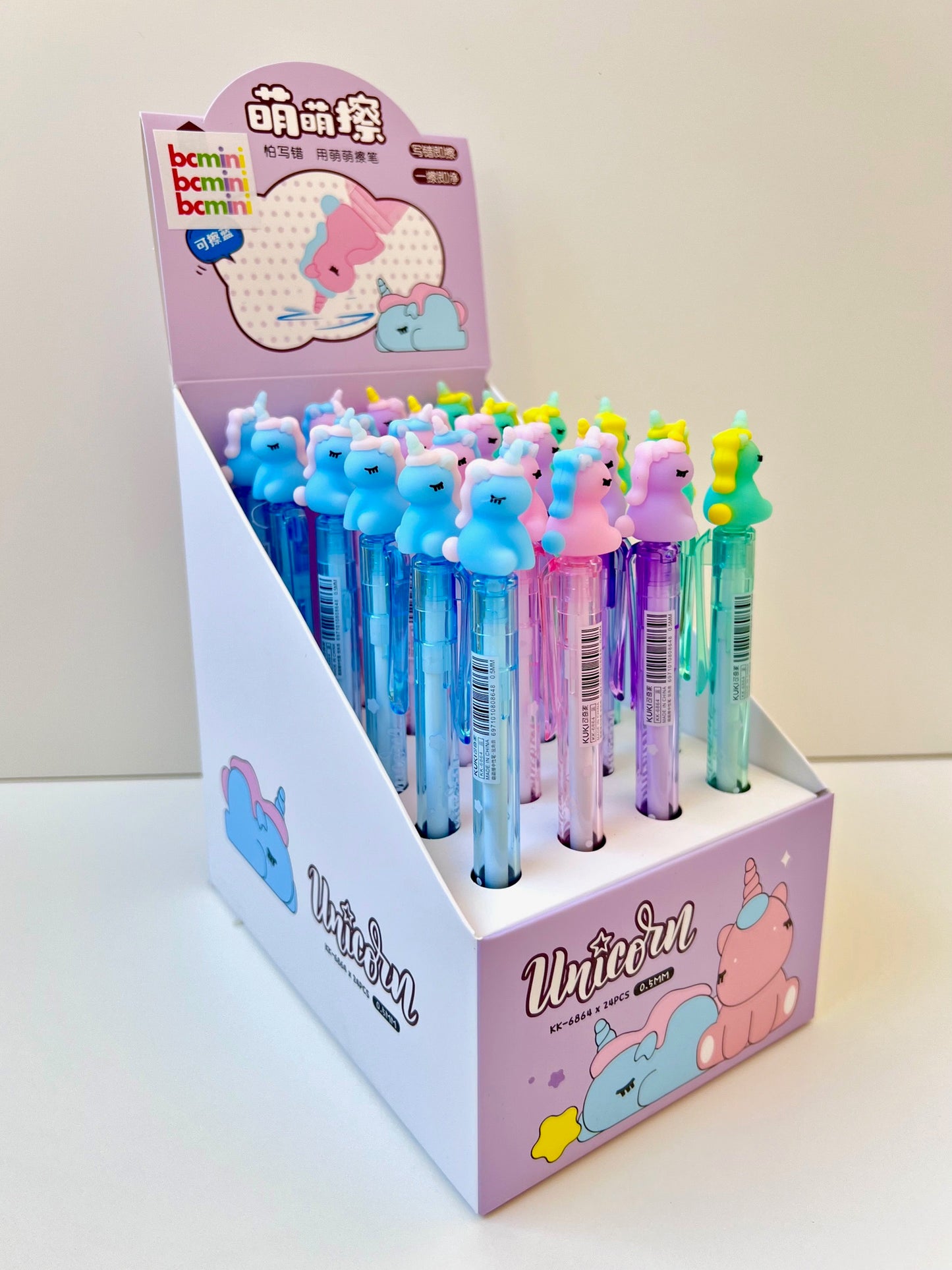 22629 UNICORN RETRACTABLE GEL PEN-24