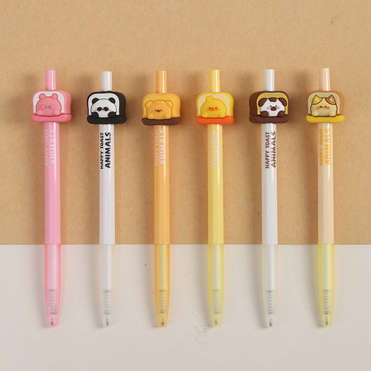 226052 HAPPY TOAST ANIIMALS RETRACTABLE GEL PEN-29