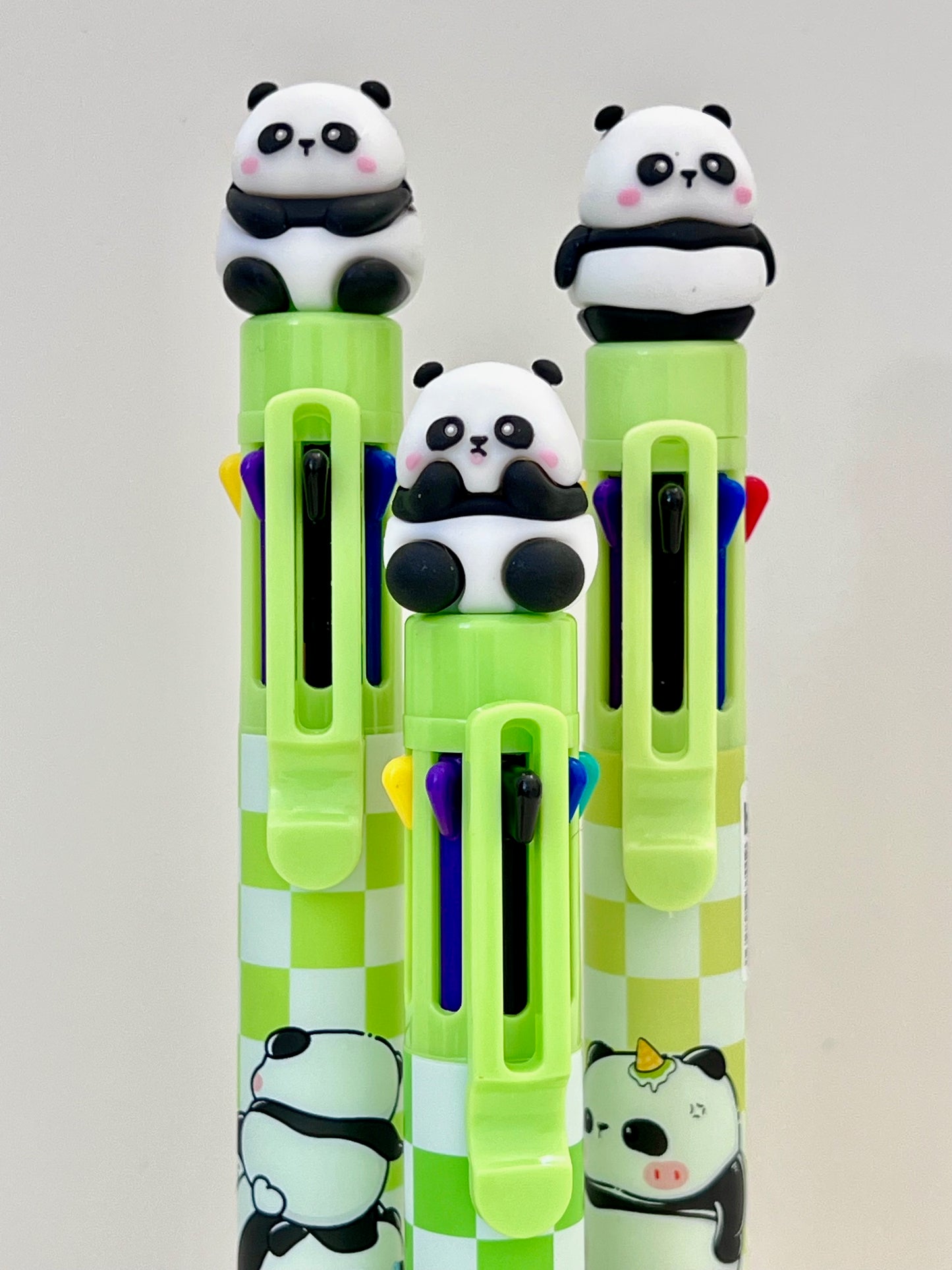 23023 PANDA 8-COLOR RETRACTABLE BALL PEN-24